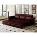 3 In 1 Convertible Sleeper Sofa With Nailhead Trim & Rolled Arm