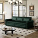 3 In 1 Convertible Sleeper Sofa With Nailhead Trim & Rolled Arm