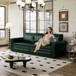 3 In 1 Convertible Sleeper Sofa With Nailhead Trim & Rolled Arm