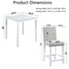 5 Piece Counter Height Table Set, Square Table And 4 Upholstered Chairs