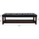 Bedroom End Of Bed Bench Tufted Upholstered End Of Bed Bench End Of Bed Entrance Shoe Bench With Nailhead Trim And Shelf Bedroom Upholstered Bench Living Room Shoe Rack Footstool