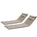 2 Piece Outdoor Chaise Lounge Chair Cushion Set