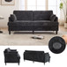 Chenille 2 Seater Sofa With LED Light, USB Charging Port, And Storage Bag