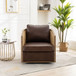 Barrel, Comfy Round Accent Sofa Chair With 360 Degree Swivel, Leisure Arm