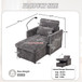 Multifunctional Chenille Recliner Sofa With Storage And Phone Bracket