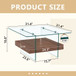 Modern 2 Tier Square Coffee Table, Elegant Marble Pattern