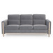 Comfortable Solid Wood Three-Seater Sofa, Soft Cushions, Durable And Long-Lasting, 79.5" Sofa Couch For Living Room