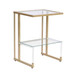 2 Tier Acrylic Glass End Table For Living Room