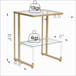 2 Tier Acrylic Glass End Table For Living Room