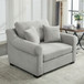Modern Chenille Oversized Armchair, Chair And A Half, Single Sofa