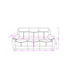 Blanche - Reclining Set With LED Lights, Speaker