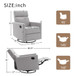Modern Upholstered Rocker Nursery Chair Seating Glider Swivel Recliner Chair