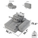 Modern Oversized Modular Sectional Sofa, Sparkling Chenille Fabric Soft Cushion Sofa With 2 Pillows