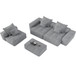 Modern Oversized Diy Combination Modular Sectional Sofa With Pillows
