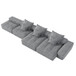 Modern Oversized Diy Combination Modular Sectional Sofa With Pillows