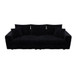 Plush Corduroy 4 Seat Sofa, Modern Comfy Upholstered Sofa Cloud Couch, Deep Seat Couches With Soft Pillows