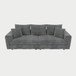 Plush Corduroy 4 Seat Sofa, Modern Comfy Upholstered Sofa Cloud Couch, Deep Seat Couches With Soft Pillows