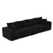 Plush Corduroy 4 Seat Sofa, Modern Comfy Upholstered Sofa Cloud Couch, Deep Seat Couches With Soft Pillows