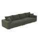 Plush Corduroy 4 Seat Sofa, Modern Comfy Upholstered Sofa Cloud Couch, Deep Seat Couches With Soft Pillows