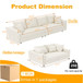 4 Seat Sofa, Modern Comfy Upholstered Sofa Cloud Couch, Deep Seat Couches With Soft Pillows