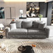 4 Seat Sofa, Modern Comfy Upholstered Sofa Cloud Couch, Deep Seat Couches With Soft Pillows