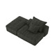 Modern Oversized Modular Sectional Sofa, Sparkling Chenille Fabric Soft Cushions With 2 Pillows