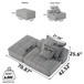 Modern Oversized Modular Sectional Sofa, Sparkling Fabric Soft Cushions With 2 Pillows