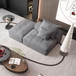 Modern Oversized Modular Sectional Sofa, Sparkling Fabric Soft Cushions With 2 Pillows