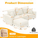 Deep Seat Convertible Sofa With Soft Pillows And Ottomans