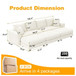 Deep Seat Convertible Sofa With Soft Pillows And Ottomans