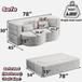 Floor Convertible Sleeper Sofa Bed With 2 Pillows