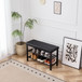 Shoe Bench With Cushion, Storage Seat For Entryway