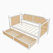 Traditional Style Rattan Daybed, No Box Spring Needed