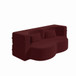 Modern Floor Sofa, With 2 Pillows, Convertible Teddy Fabric Foam Filled Bed