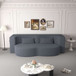 Modern Floor Sofa, With 2 Pillows, Convertible Teddy Fabric Foam Filled Bed
