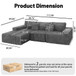 Modern Cloud Sectional Sofa With L-Shape Chaise
