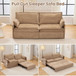 Pull Out Sofa Bed, Corduroy Convertible Sleeper Sofa Couch, Side Storage, And USB / C - Type Charging Ports Chair