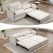 Pull Out Sofa Bed, Corduroy Convertible Sleeper Sofa Couch, Side Storage, And USB / C - Type Charging Ports Chair