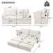 Pull Out Sofa Bed, Corduroy Convertible Sleeper Sofa Couch, Side Storage, And USB / C - Type Charging Ports Chair