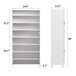 Shoe Cabinet With 4 Mirror Doors 50" Tall Entryway Storage, 8 Adjustable Shelves, Holds 24 32 Pairs (Size 15), Dust Proof Closet For Hallway / Apartment, Ventilation Holes - White