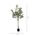5Ft Realistic Artificial Eucalyptus Tree In Pot With Lush Leaves For Home Office Decor - Green Leaves
