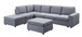 Marley - 7 Seat Reversible Modular Sectional Sofa With Ottoman