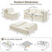 Multi Functional Sectional Sofa Bed With Independent Chaise Lounge And Functional Blanket