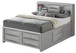 Modern Design Storage Bed With Bookcase Headboard