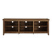 Modern 3 Shelf Open Storage 70" TV Stand For 80" TVs - Rustic Oak