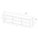 Modern 3 Shelf Open Storage 70" TV Stand For 80" TVs - Rustic Oak