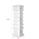 8 Tier Rotating Shoe Rack Tower, 360 Degree Spinning Shoe Organizer And Storage Carousel For Closet Or Entryway - White
