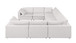 1100 - 8-Piece U-Shaped Sectional In Italian Fabric - Pearl