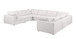 1100 - 8-Piece U-Shaped Sectional In Italian Fabric - Pearl