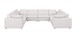 1100 - 8-Piece U-Shaped Sectional In Italian Fabric - Pearl